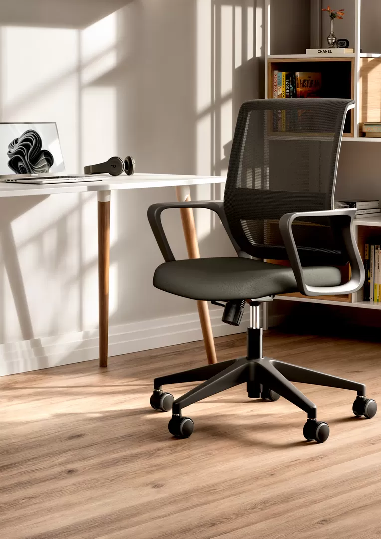 Cadeira para Escritório ELITE FLEX Presidente - Assento Estofado / Encosto em Tela - Cadeiras Home Office MX7043D